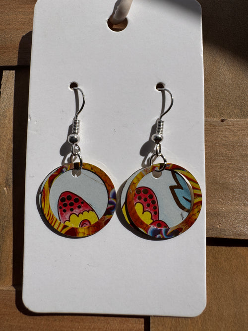 Chinoiserie Layered Disc Earrings