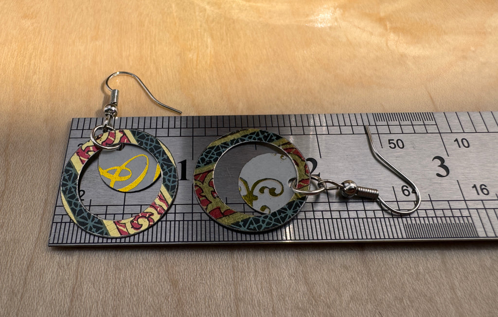 Moroccan Tile Layered Disc Earrings