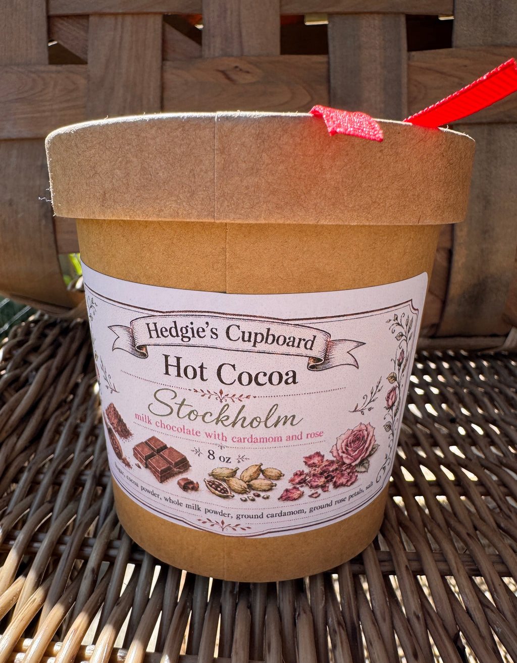 Stockholm Hot Cocoa tin — Milk Chocolate with Cardamom and Rose by Hedgie's Cupboard