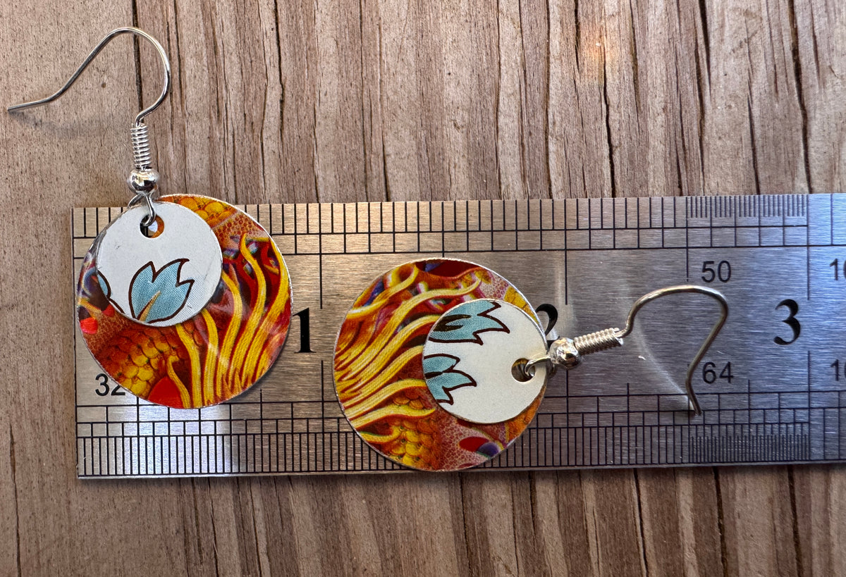 Fire & Bloom Tin Circle Drop Earrings